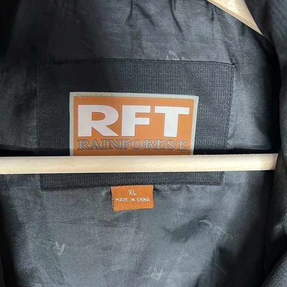 RFT RAINFOREST BLACK RAIN JACKET WITH ZIPPER FRONT - Picture 7 of 11